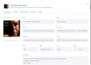 Plutonic Group Syncs :: Top 10 Tips :: Frank Sinatra : Metadata